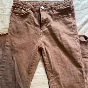 Brown flare jeans